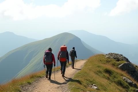 Hiking in the Swiss mountains