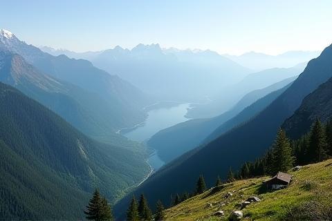 Majestic mountain panorama