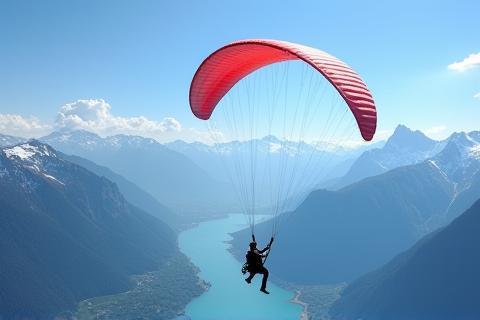 Paragliding over Alps